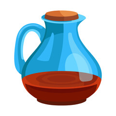 glass decanter with drink. chilled tea in a vessel.