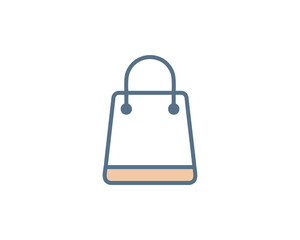 Simple, stylish shopping bag icon.  Perfect for websites, apps, and marketing materials related to online shopping, retail, and ecommerce.  Clean design, easily adaptable to various branding styles.