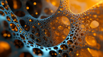 Lattice sphere. Concept of molecule. Abstract background. 3d