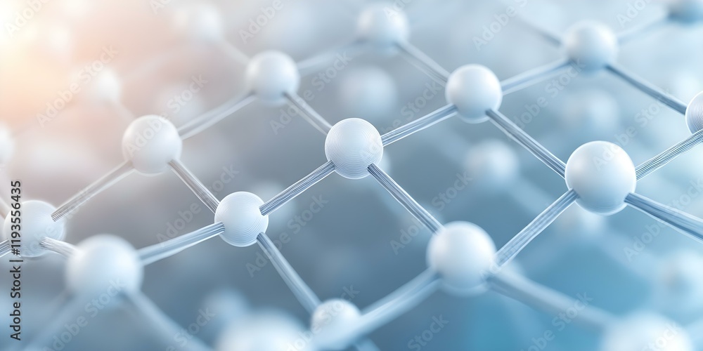 Aufkleber a close-up view of a molecular structure, likely depicting a lattice arrangement of atoms in a mater