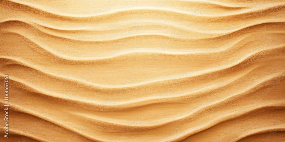 Poster a textured surface with wavy patterns and soft, sandy colors, resembling dunes or an abstract design