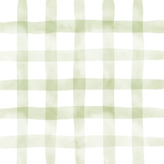 Sage Green Plaid Gingham Hand Drawn Background Pattern Overlay