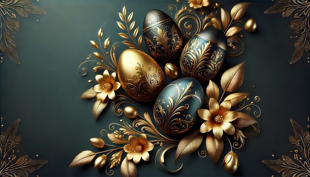Gold and Green Easter Theme
