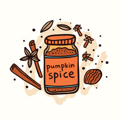 Pumpkin Spice Doodle Illustration