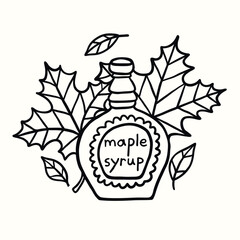 Tasty Doodle Maple Syrup And Leaves