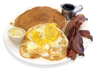 American style pancake breakfast