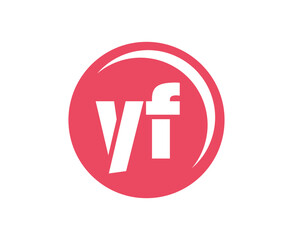 YF sport emblem or team logotype. Ball logo with a combination of Initial letter Y and F for balls shop, sports company, training, club badge.