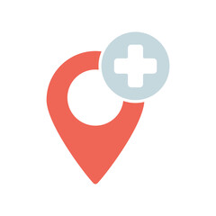 Icon a LOCATION, isolated against a clean background.