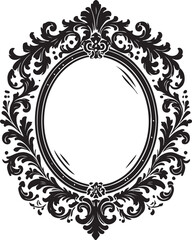 Mirror Frame icon silhouette vector with white background