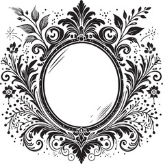 Mirror Frame icon silhouette vector with white background