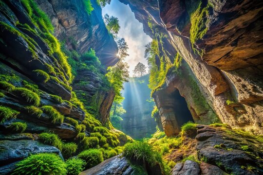 Macocha Abyss: Breathtaking Macro View from the Bottom of the Moravian Karst Gorge