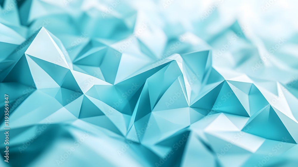 Poster abstract blue triangular geometric background