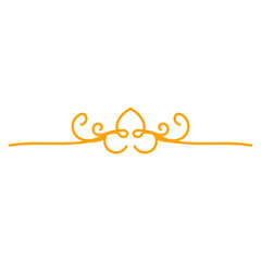 Yellow classic line vintage ornament