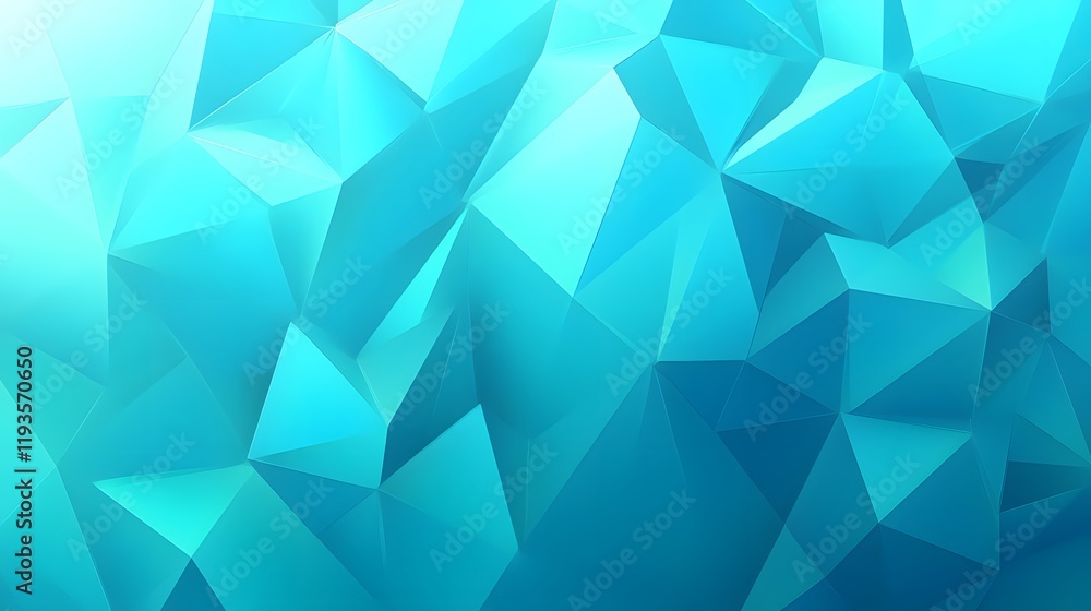 Poster abstract blue geometric triangular pattern background