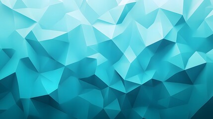 Abstract Teal Low Polygonal Background Design