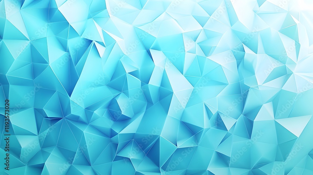 Poster abstract blue triangular geometric pattern background