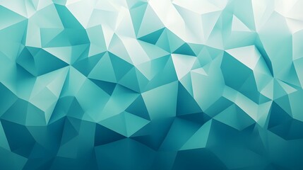 Fototapeta premium Abstract Teal Low Polygonal Background Texture