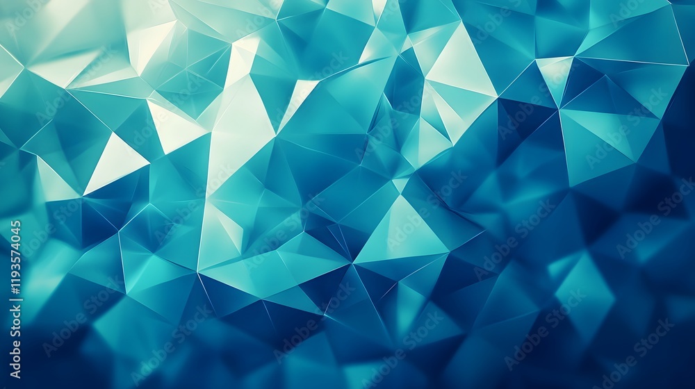 Poster abstract teal geometric triangular pattern background