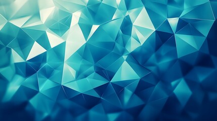 Fototapeta premium Abstract Teal Geometric Triangular Pattern Background