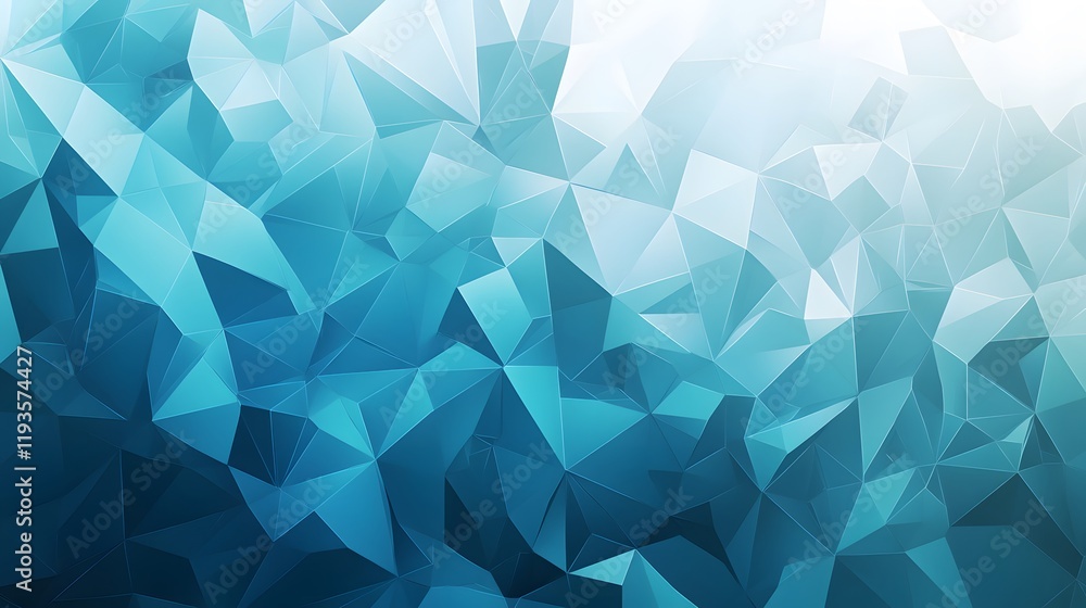 Poster abstract blue triangular geometric pattern background