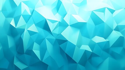 Obraz premium Abstract Turquoise Low Polygonal Background