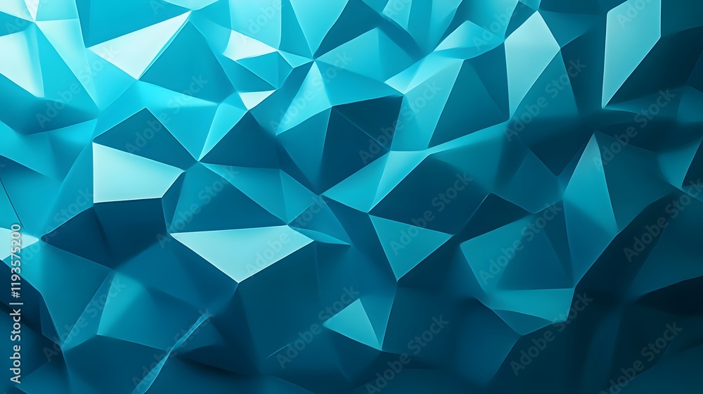 Poster abstract teal triangular geometric pattern background