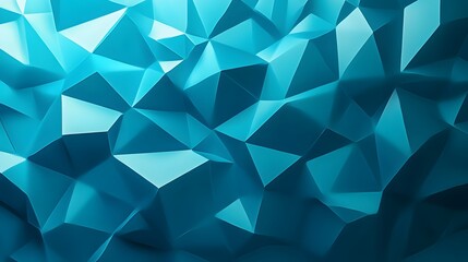 Obraz premium Abstract Teal Triangular Geometric Pattern Background