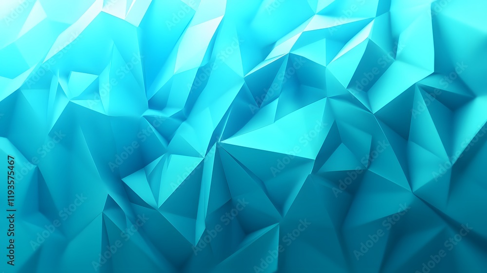 Poster abstract blue triangular geometric pattern background