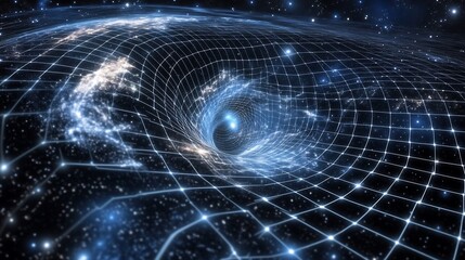 Gravitational waves bending spacetime grids interacting singularity concepts