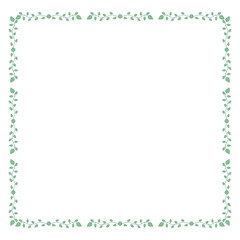 Abstract Green Vines Square Frame Border