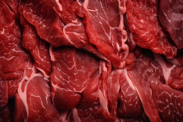 Processed collage of fresh raw meat beef surface texture. Background for banner, backdrop