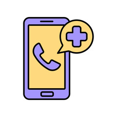 Obraz premium Icon a CALL, isolated against a clean background.