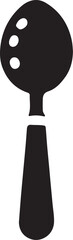Spoon silhouette vector with white background