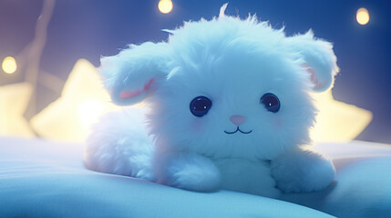 Adorable White Plush Sheep Toy