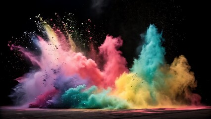 "Cosmic Burst of Color"
"Fusion of Light and Shade"
"Vibrant Color Storm"
"Explosion of Emotion"