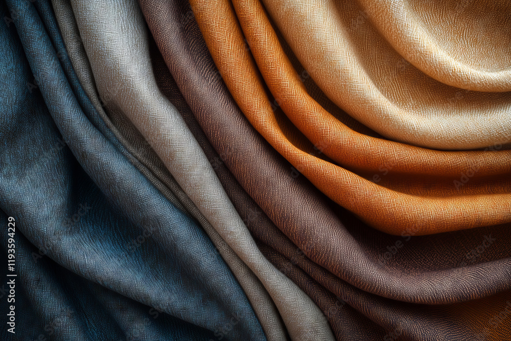 Poster protective digital fabric emphasizing privacy with layered tones and textures