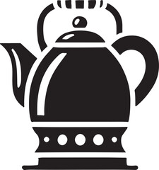 Hot pot silhouette vector with white background