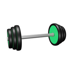 Barbell 3d illustration