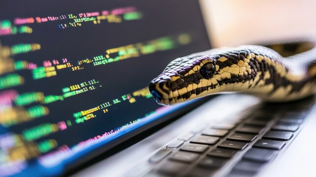 Python Code: Blending Nature with Programming on a Laptop