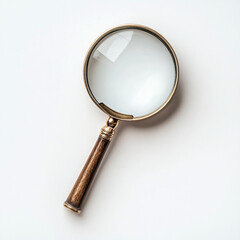 vintage magnifying glass with wooden handle, perfect for detailed examination and exploration. This minimalist design adds elegance to any workspace or study area