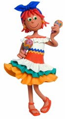 Mujer brasileña. Plastilina