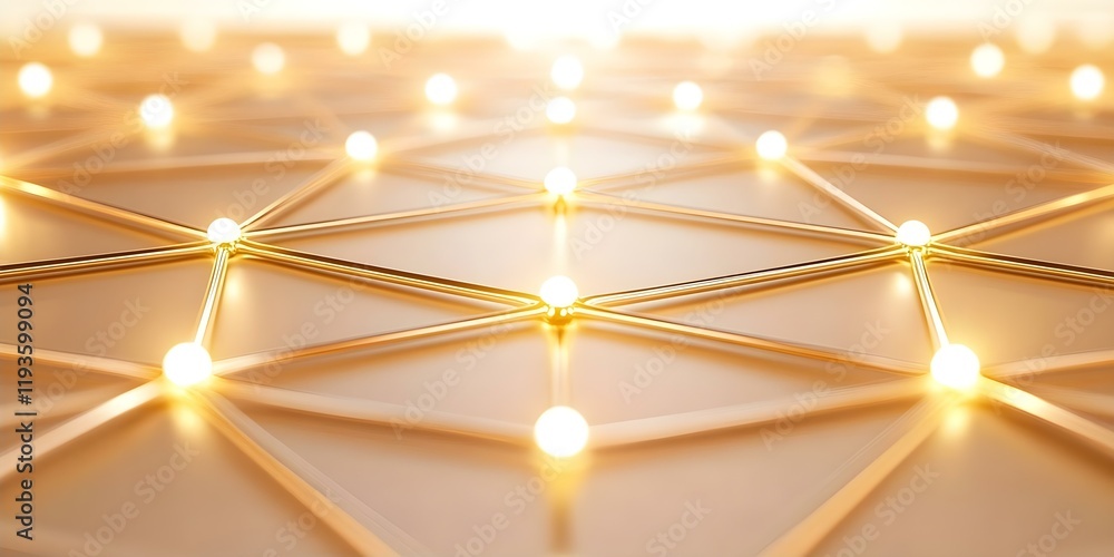 Aufkleber a close-up of a geometric pattern with glowing nodes, reminiscent of a network or futuristic technol