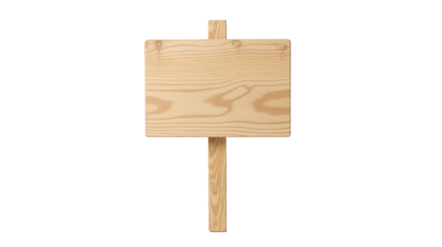 Wooden sign for signage or message
