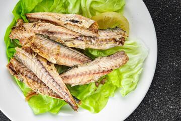 mackerel can seafood salad fresh tasty food dish delicious gourmet food background on the table rustic food top view copy space keto and paleo diet Vegetarian  food pescetarian diet