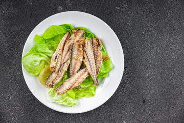 mackerel can seafood salad fresh tasty food dish delicious gourmet food background on the table rustic food top view copy space keto and paleo diet Vegetarian  food pescetarian diet