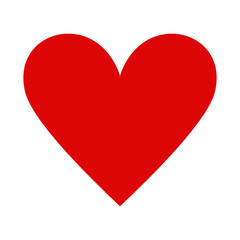 Simple red heart shape embodies love