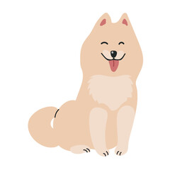 Samoyed icon clipart avatar logotype isolated illustration