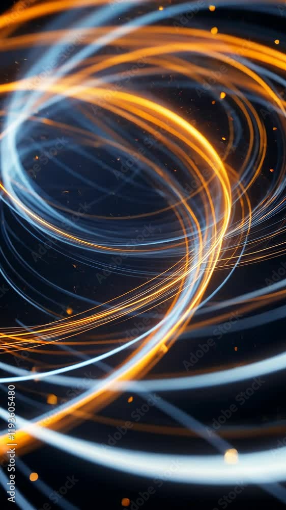 Poster bright swirling lines create a mesmerizing abstract display of movement and color in a digital compo