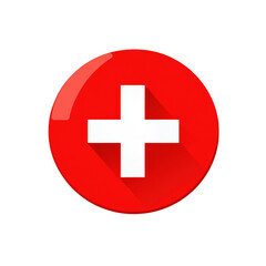 Obraz premium icon, cross, button, symbol, sign, swiss, plus, 