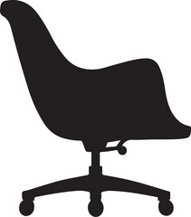 Armchair silhouette vector with white background